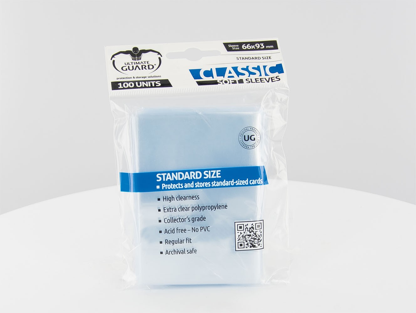 UG - Card Sleeves: Classic Soft Sleeves Standard Size- Transparent (100)