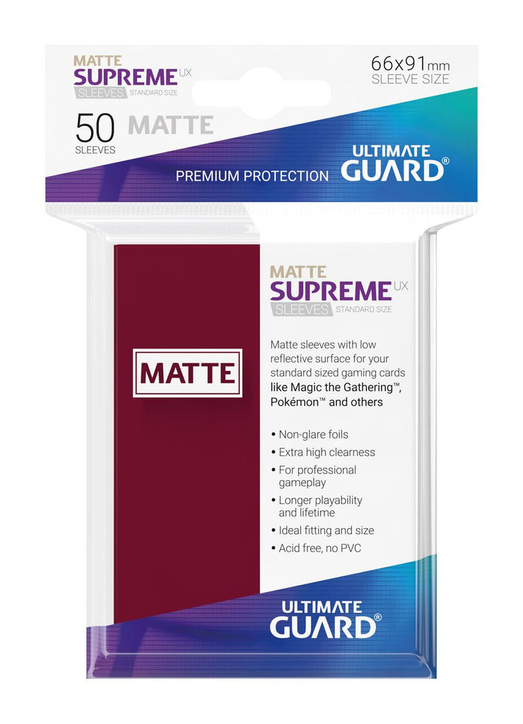 UG - Card Sleeves: Supreme UX Sleeves Standard Size- Burgundy (50)