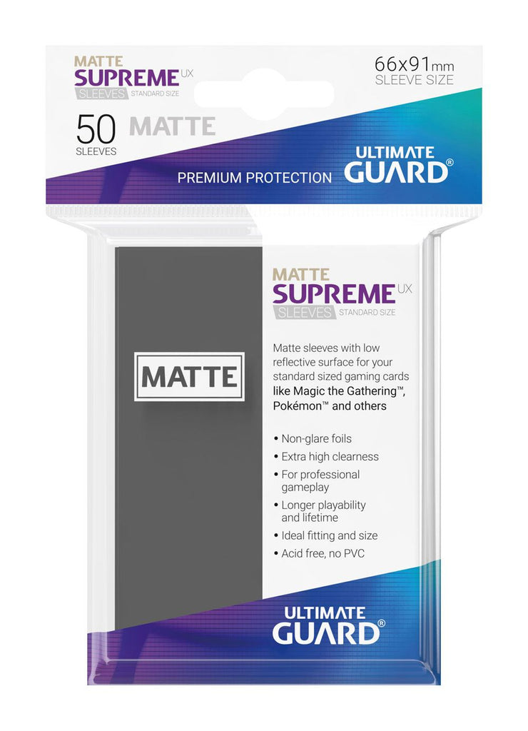 UG - Card Sleeves: Supreme UX Sleeves Standard Size- Dark Grey (50)