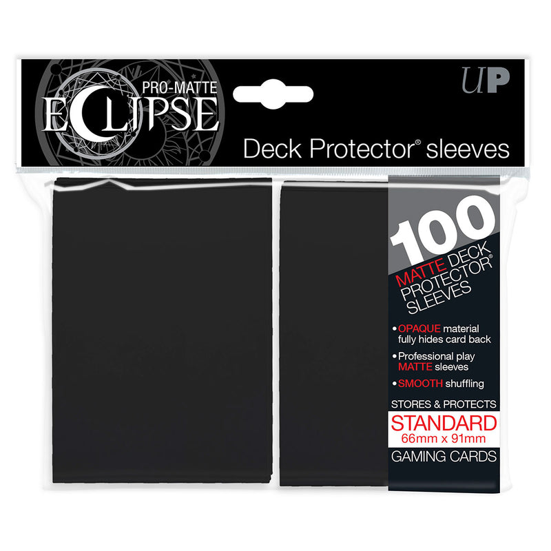 UP - Deck Protectors: Pro-Matte- Eclipse NEW Jet Black (100ct)