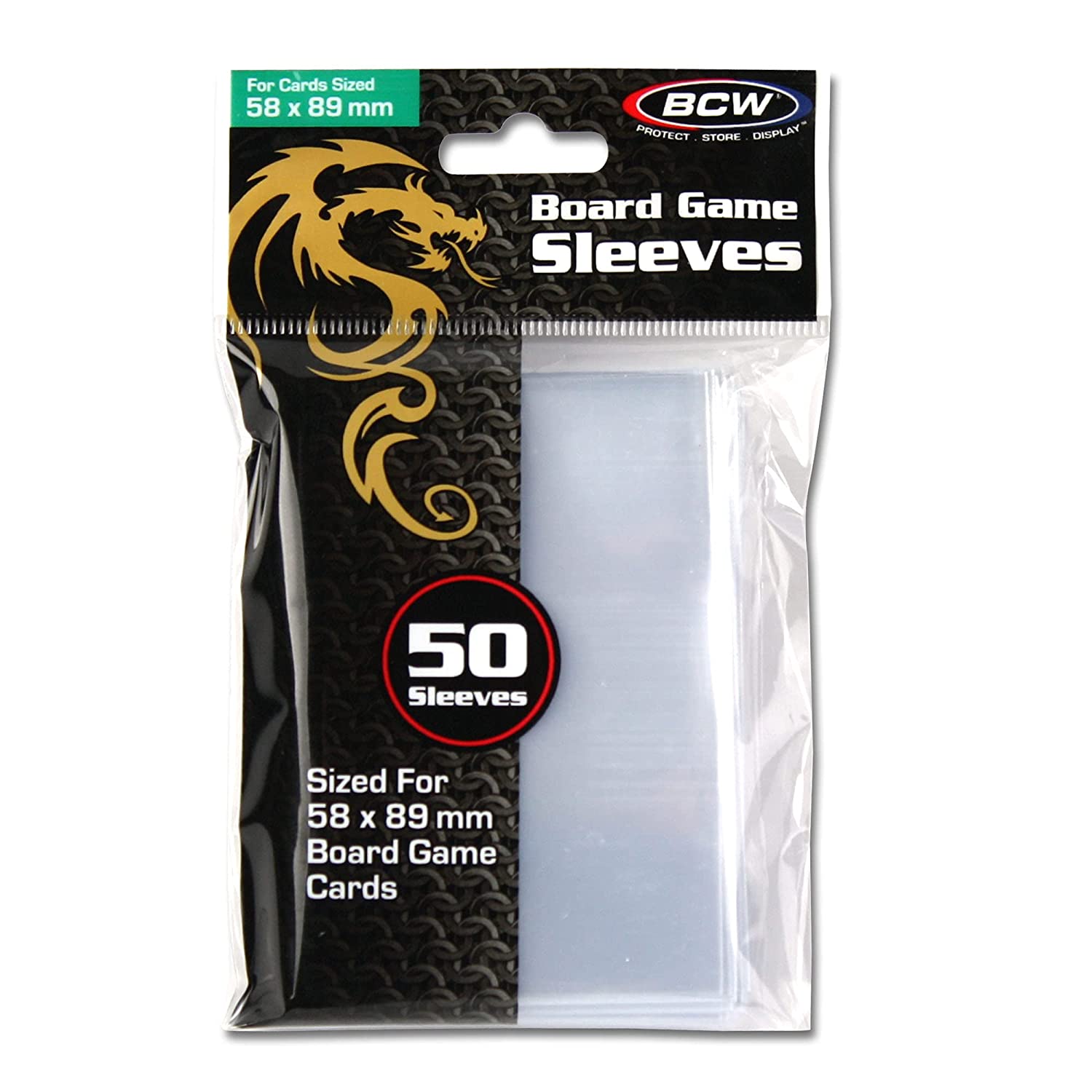 BCW - Card Sleeves: Board Game 58 x 89mm (50)
