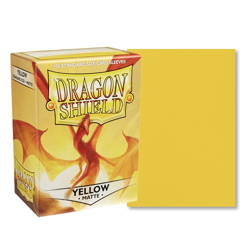 Dragon Shield Standard Sleeves Matte - Yellow 100ct