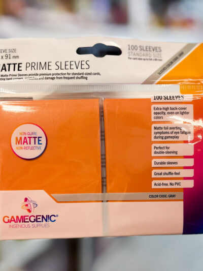 GameGenic Prime Sleeves Matte Orange 100ct Standard