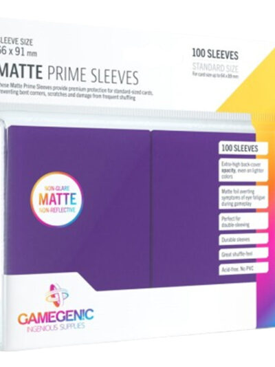 GameGenic Prime Sleeves Matte Purple 100ct Standard