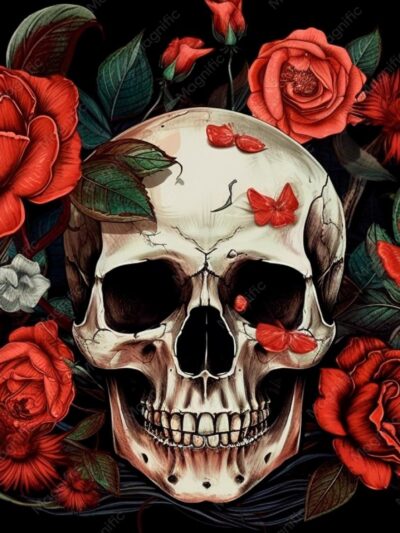 BG - Skull & Roses - Skull - EN
