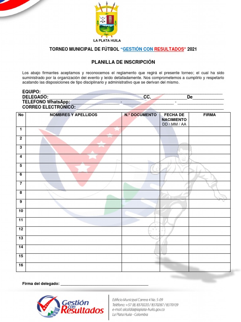 Inscripcion a Torneo