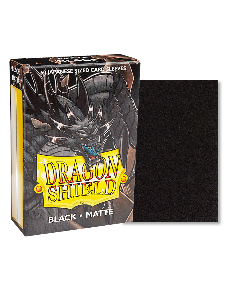 Dragon Shield Japanese Sleeves Matte - Black 60ct