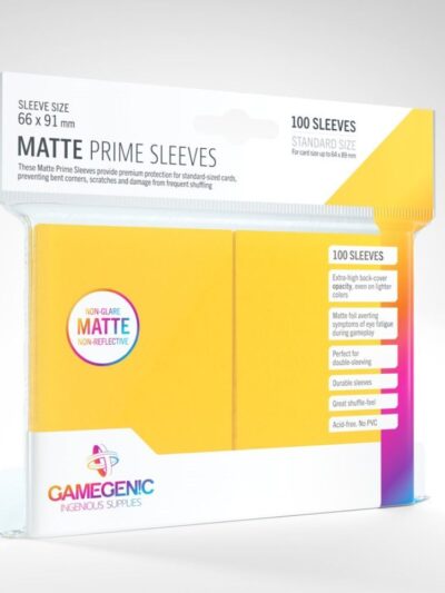 GameGenic Prime Sleeves Matte Yellow 100ct Standard