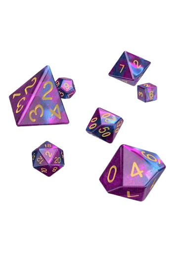 7-Die Set Gemidice: Amethyst