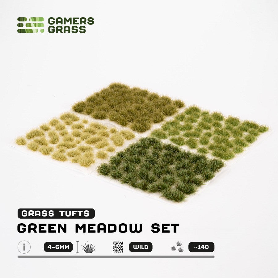 GG - Gamers Grass Tufts: Tuft Sets - Green Meadow Set - Wild