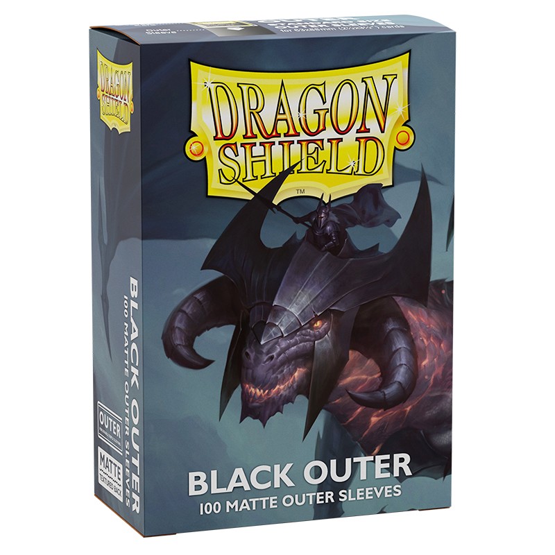 Dragon Shield Sleeves: Standard - Matte Outer Sleeves - Black (100ct.)