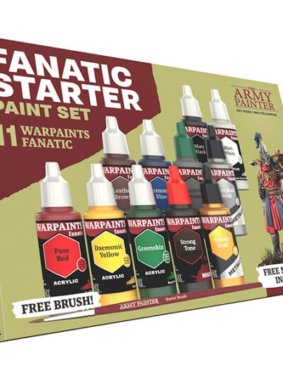 TAP - Warpaint: Fanatic Starter Paint Set (11 colors + 1 brush + 1 miniature)