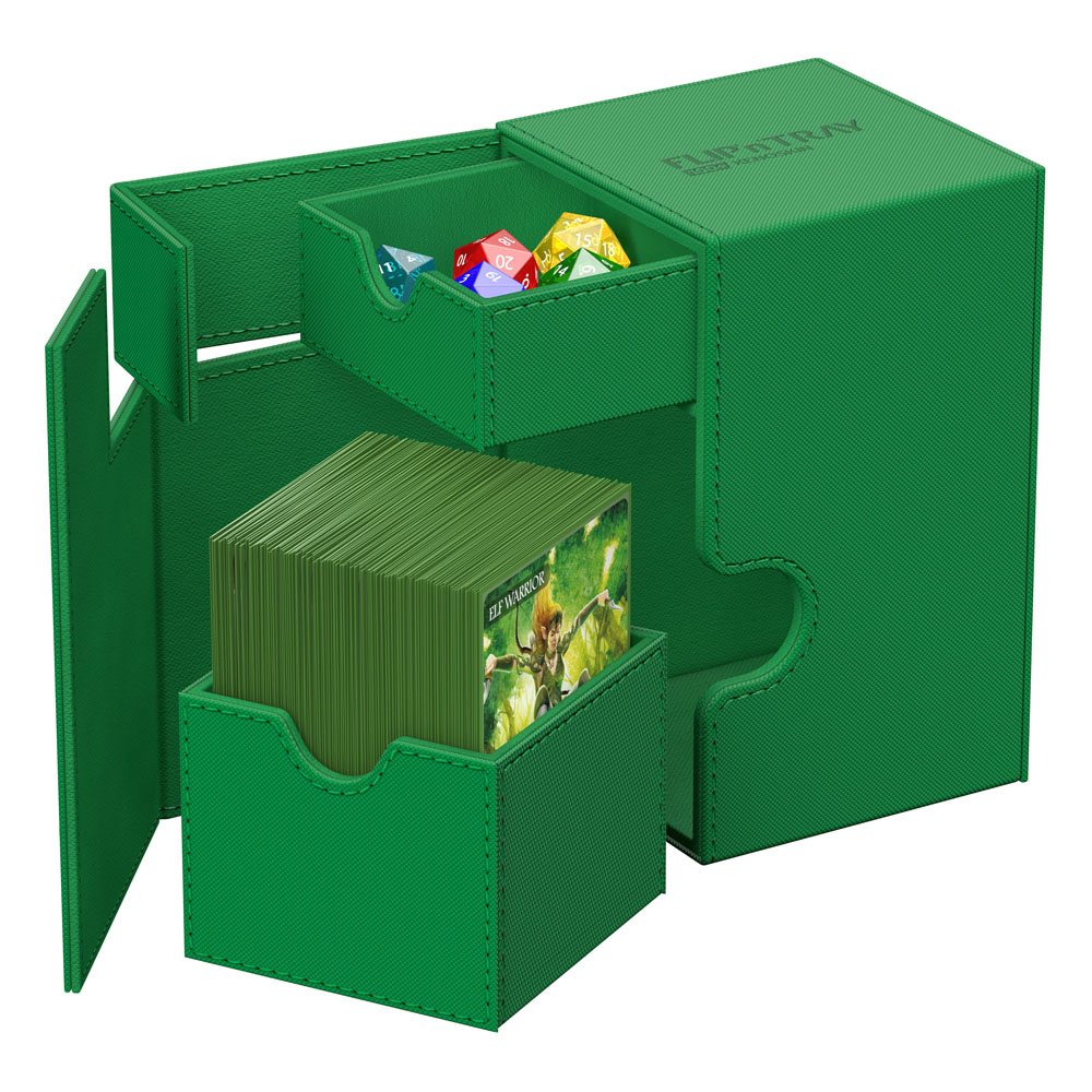 UG - Deck Case: Flip´n´Tray 100+ Standard Size Monocolor - Green