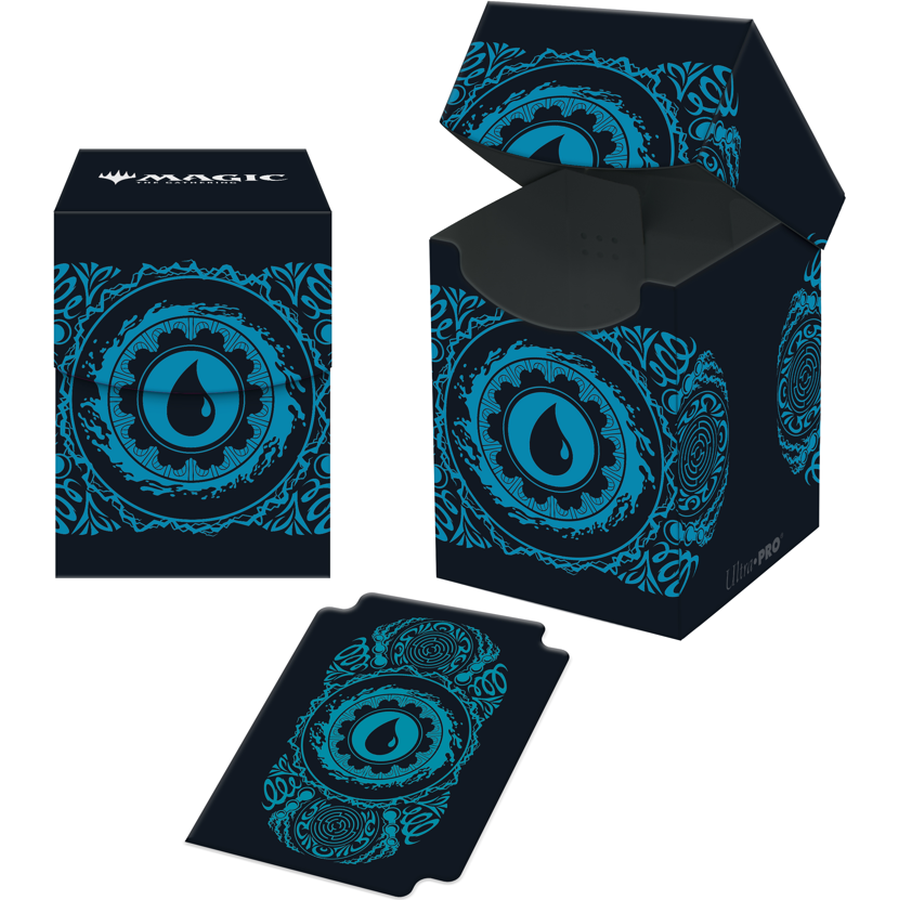 UP - Deck box mana Symbol with tray - Island