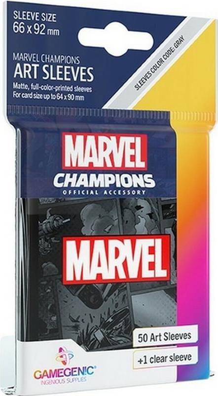 Gamegenic - Marvel Champions Art Sleeves - Sleeves: Marvel Black