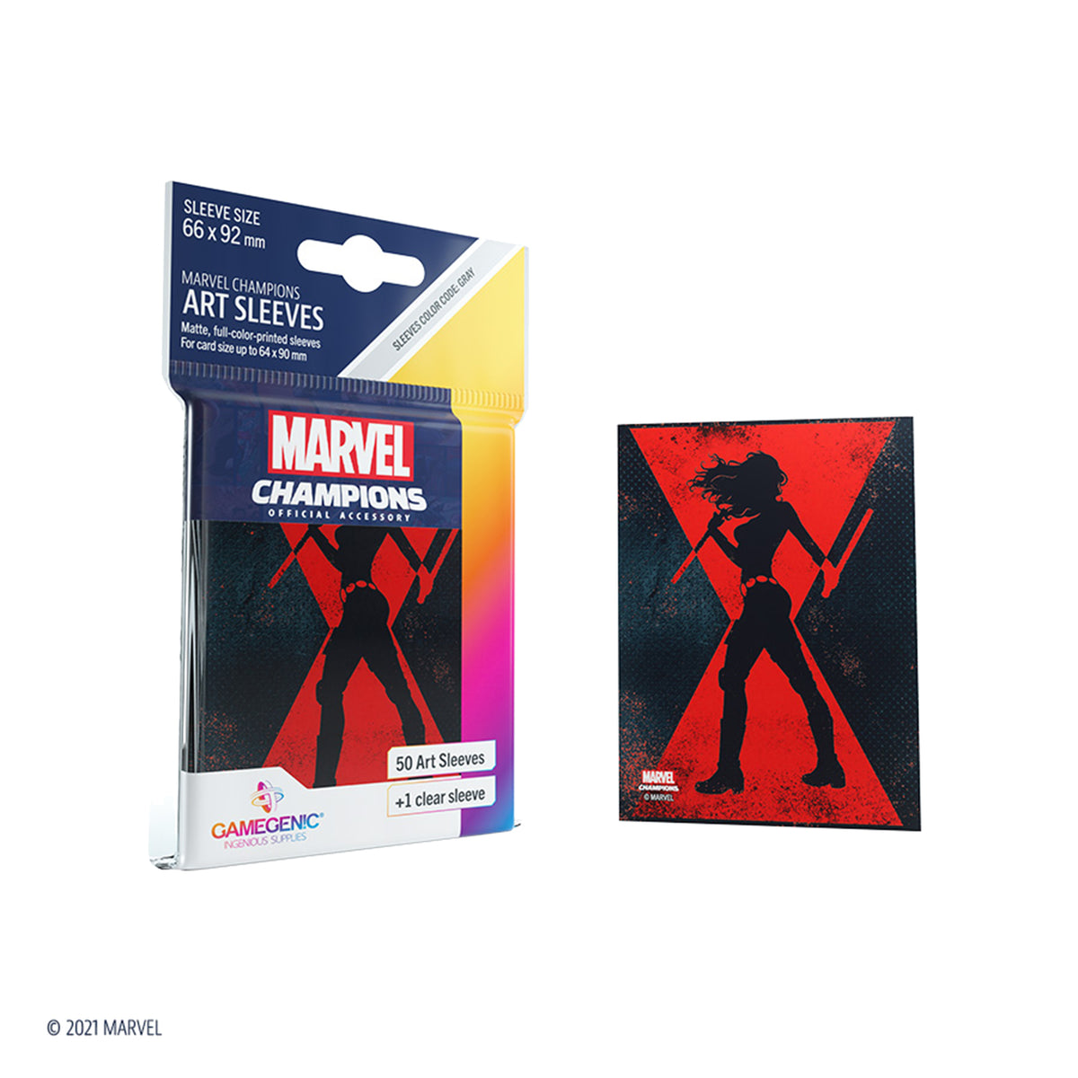 Gamegenic - Marvel Champions Art Sleeves - Sleeves: Black Widow