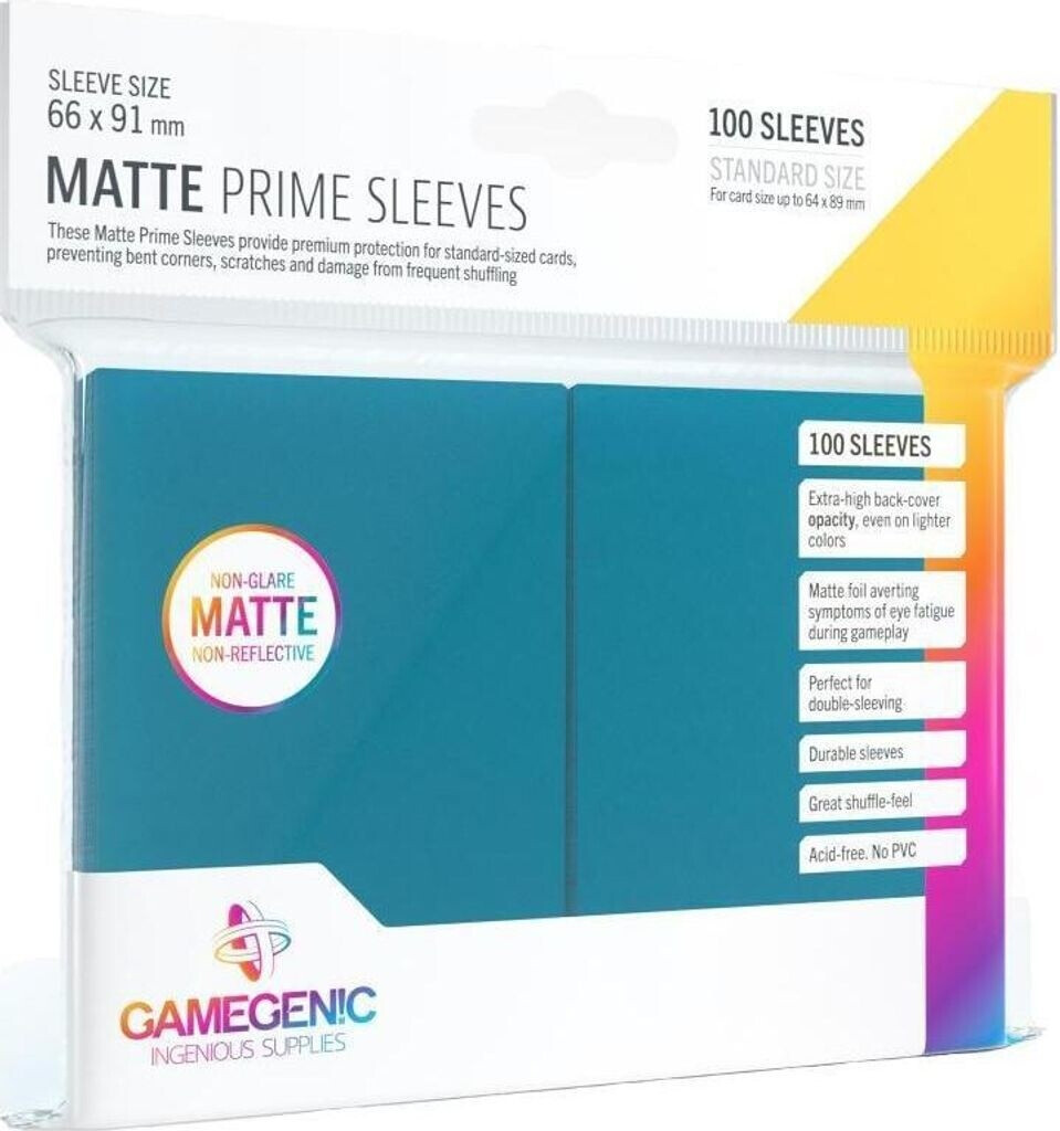 GameGenic Prime Sleeves Matte Blue 100ct Standard