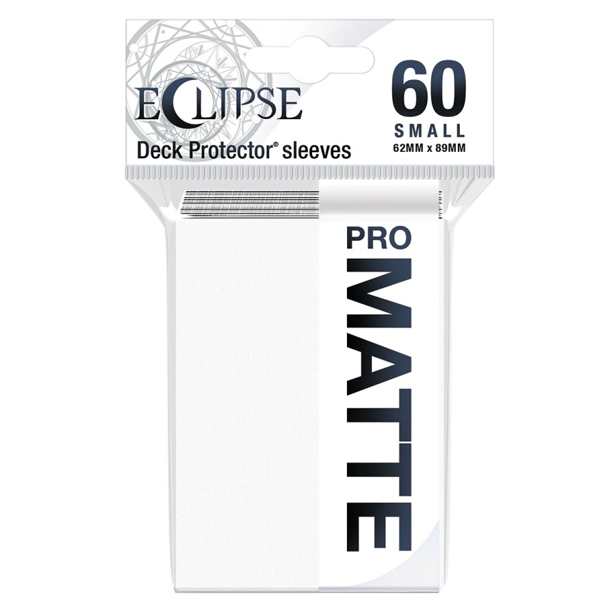 UP - Deck Protectors: Pro-Matte Small- Eclipse NEW Arctic White (60ct)