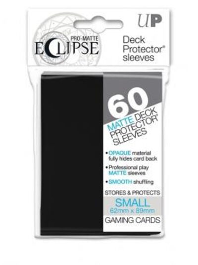 UP - Deck Protectors: Pro-Matte Small- Eclipse NEW Jet Black (60ct)