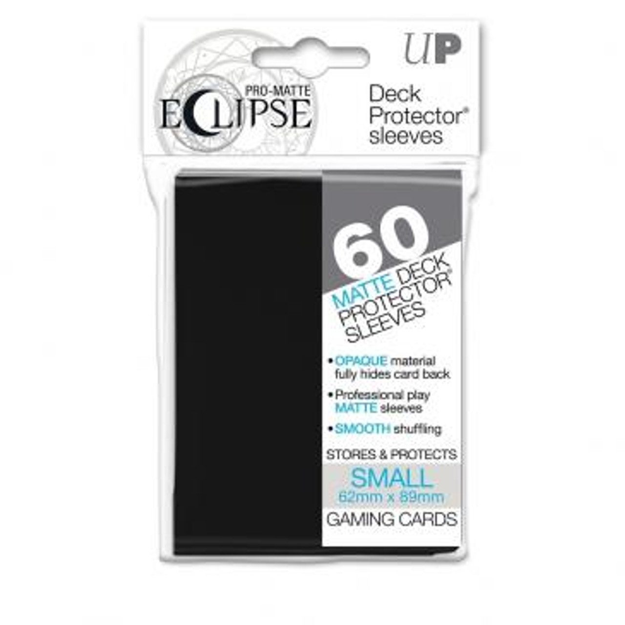 UP - Deck Protectors: Pro-Matte Small- Eclipse NEW Jet Black (60ct)