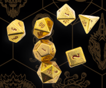 DnD - 7-Die Set Heavy Metal: Dungeons & Dragons - 50th Anniversary