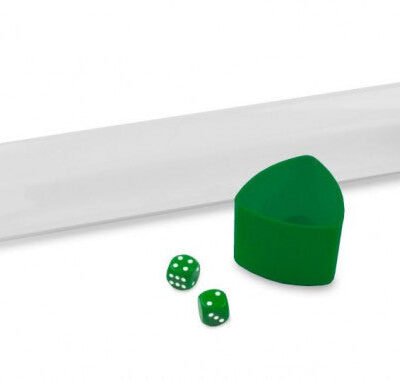 BCW - Tube: Playmat - Clear with Green Caps and Dice