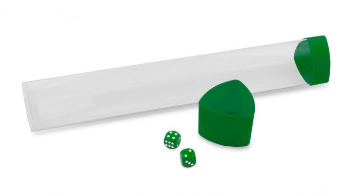 BCW - Tube: Playmat - Clear with Green Caps and Dice