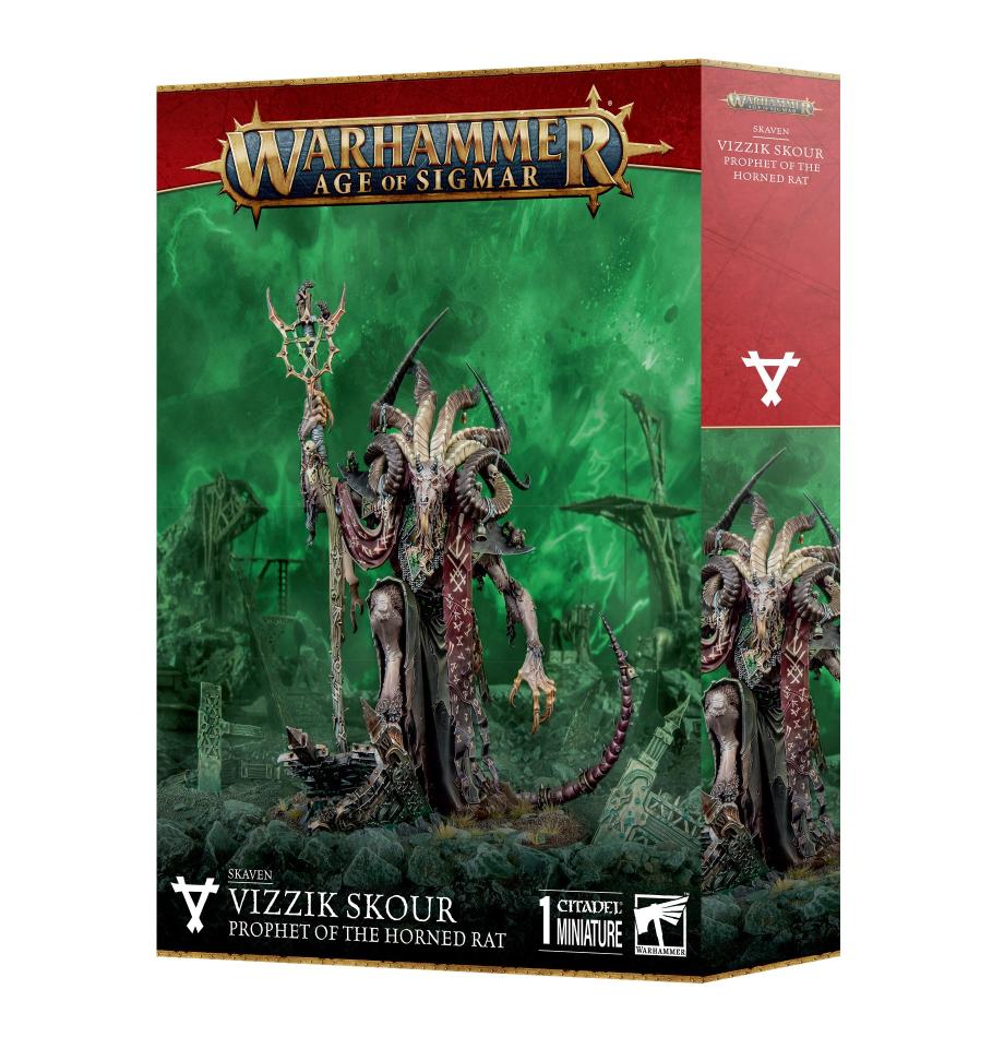 WS - EoS - SKAVEN: VIZZIK SKOUR PROPHET HORNED RAT