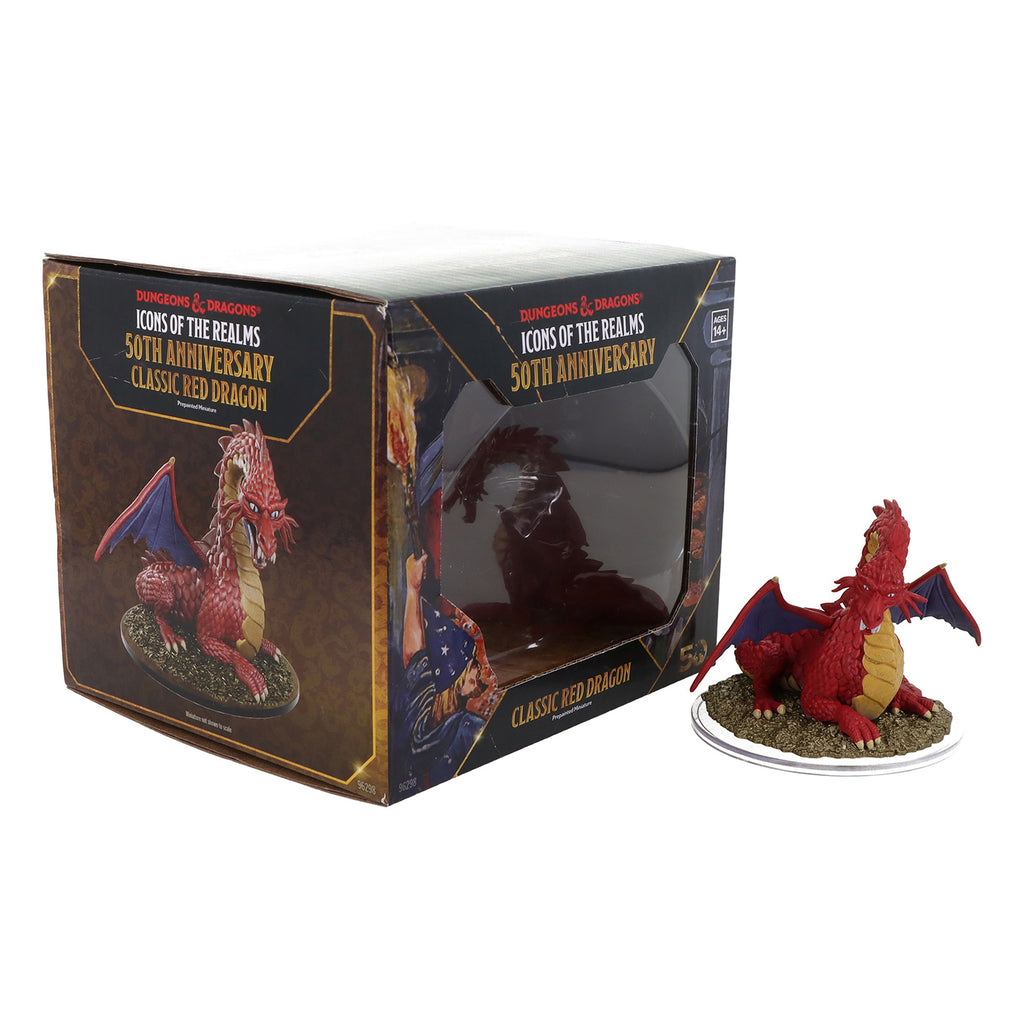DnD - D&D Icons of the Realms: Set 31 - 50th Anniversary - Classic Red Dragon Boxed Miniature