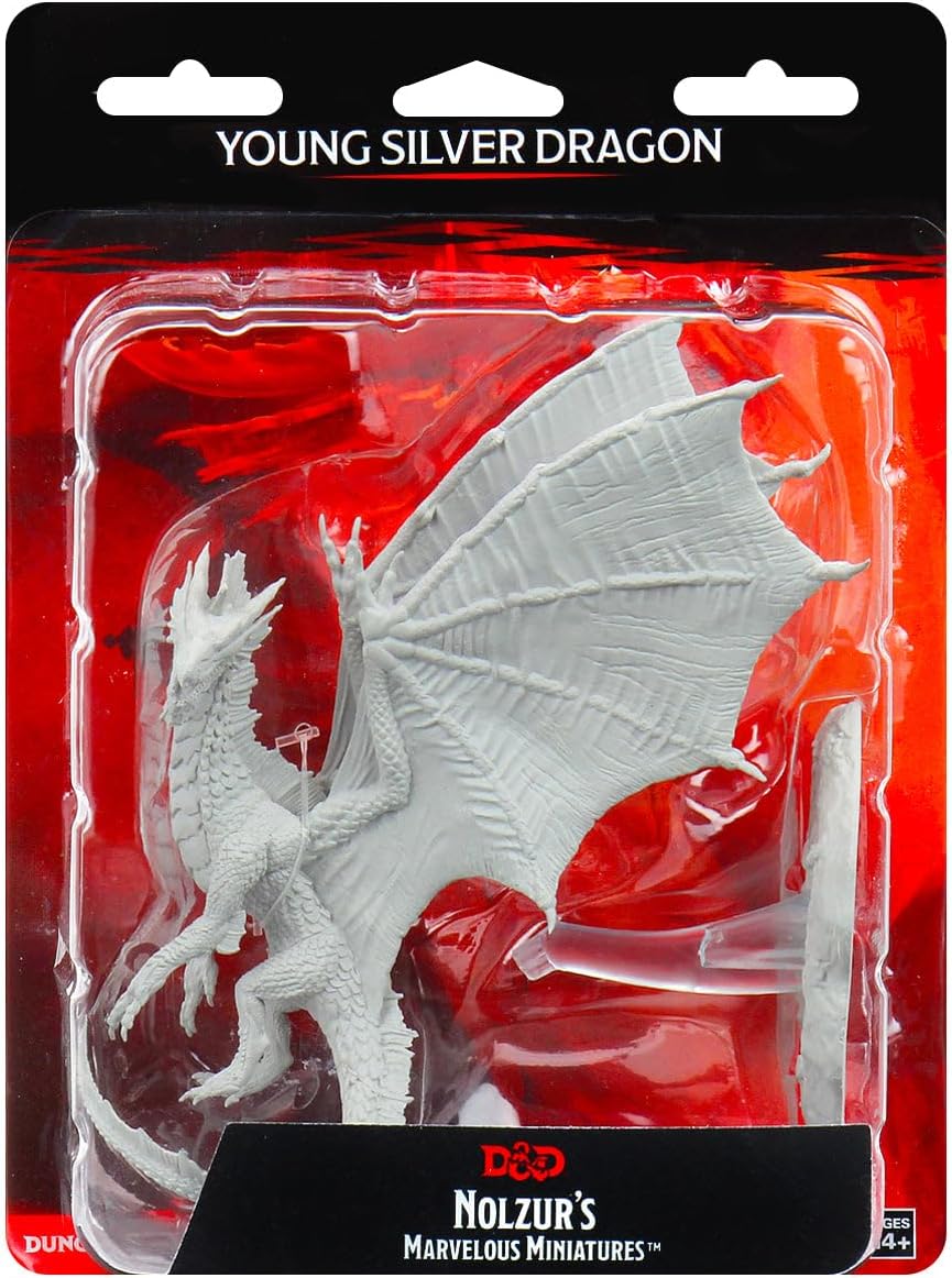 D&D Minis: Wave 11- Young Silver Dragon
