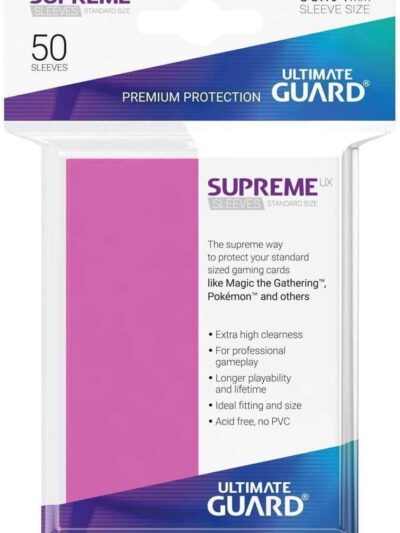UG - Card Sleeves: Supreme UX Sleeves Standard Size- Pink (50)