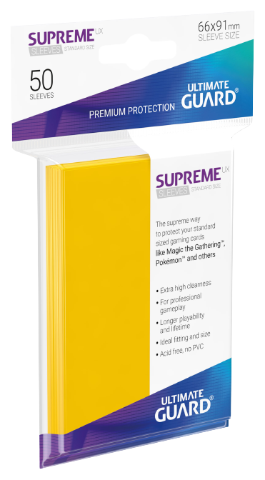 UG - Card Sleeves: Supreme UX Sleeves Standard Size- Yellow (50)