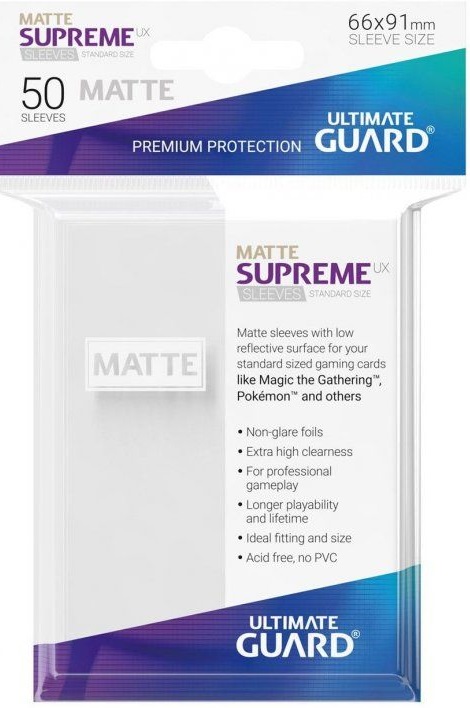 UG - Card Sleeves: Supreme UX Sleeves Standard Size- White (50)