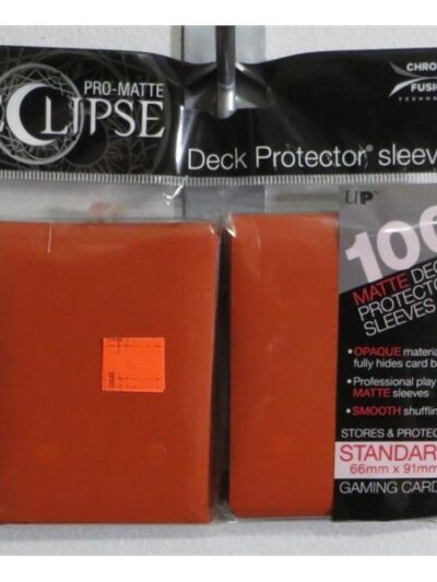 UP - Deck Protectors: Pro-Matte- Eclipse NEW Pumpkin Orange (100ct)