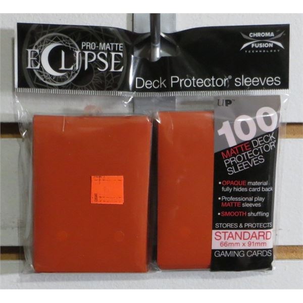 UP - Deck Protectors: Pro-Matte- Eclipse NEW Pumpkin Orange (100ct)