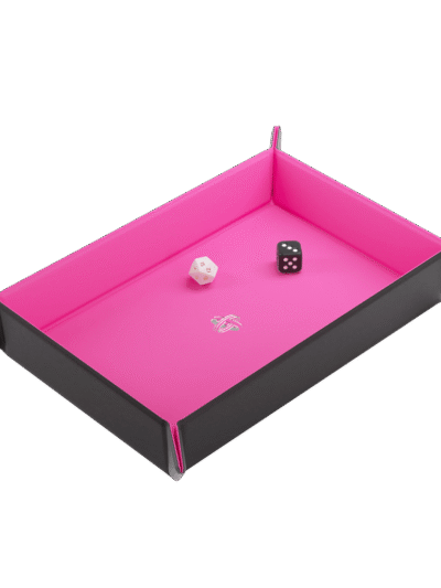 Gamegenic - Magnetic Dice Tray Rectangular Black/Pink