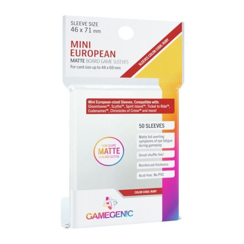 GameGenic - Card Sleeves: Board Game- Matte Mini European (46x71 mm) (50ct)