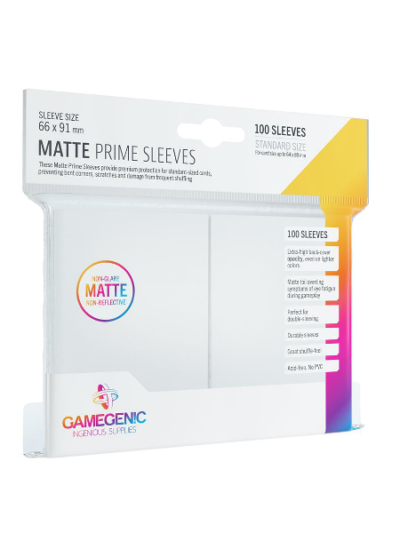 GameGenic: PRIME Sleeves: White 100ct Standard