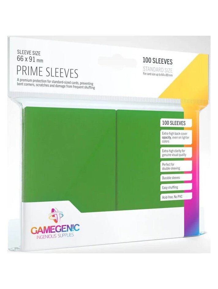 GameGenic:PRIME Sleeves: Green 100ct Standard
