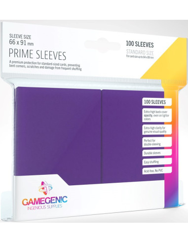 GameGenic: PRIME Sleeves: Purple 100ct Standard