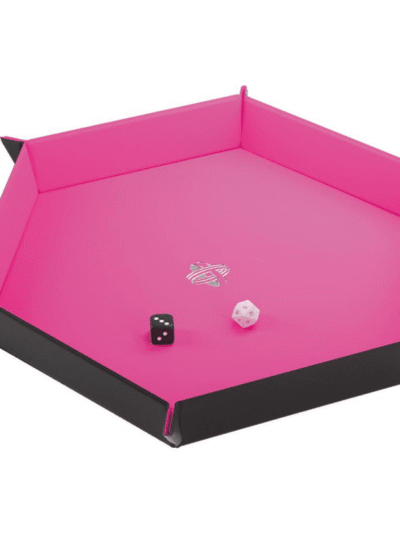 Gamegenic - Magnetic Dice Tray Hexagonal Black/Pink