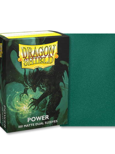 Dragon Shield Sleeves: Standard DUAL- Matte Green/Power (100 ct.)
