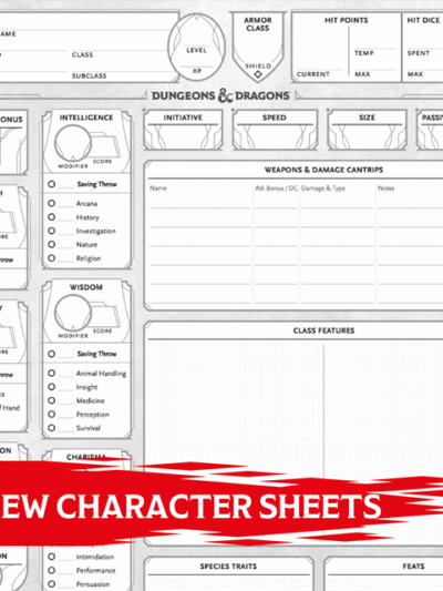 DnD - D&D 5th Edition - 2024 Character Sheets - ENG