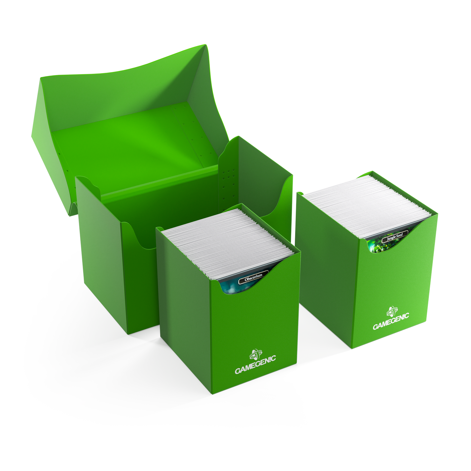 GameGenic - Double Deck Holder 200+XL Standard Size - Green