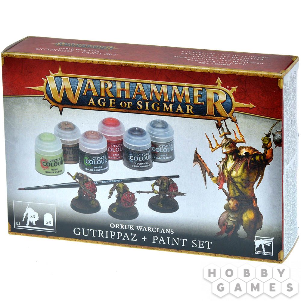WS - Age of Sigmar - Orruks Warclans Gutrippaz + Paint Set (Easy to Build) - EN
