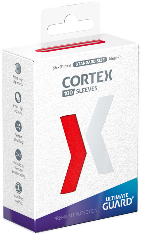 UG - Card Sleeves: Cortex Standard Size - Glossy Red (100 ct.)