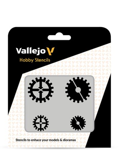 VAL - Hobby Stencils: Sci-Fi & Fantasy- Gear Markings, (125 x 125 mm./ 4.92 x 4.92 in.)