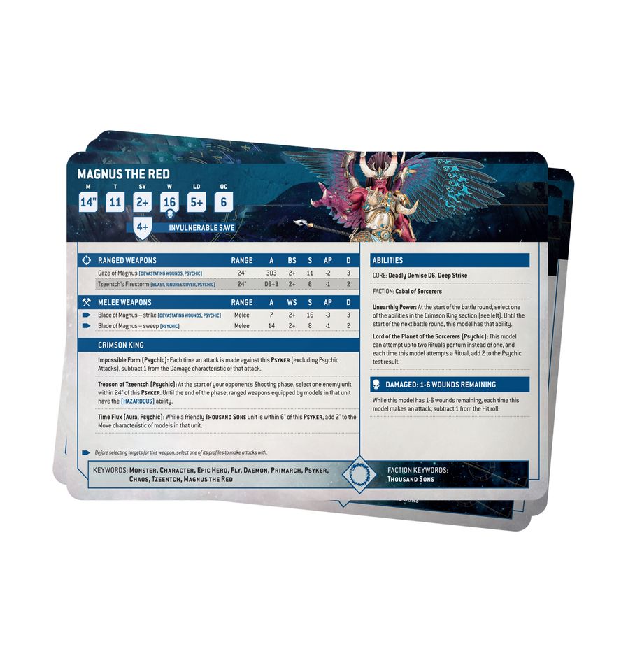 WS - Warhammer 40K - DATASHEET CARDS: THOUSAND SONS (ENG)