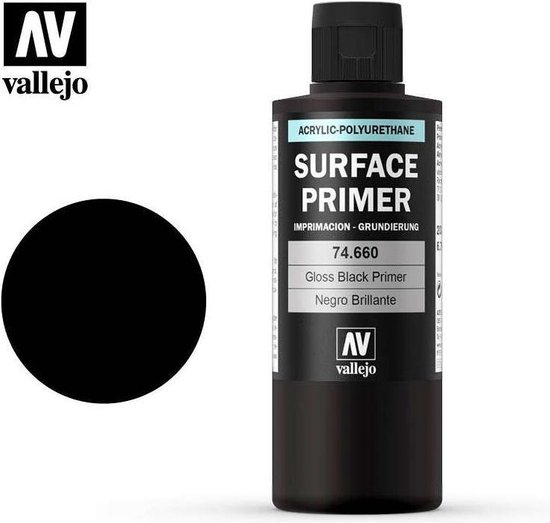 VAL - Primer: Gloss Black Primer, 200ml.