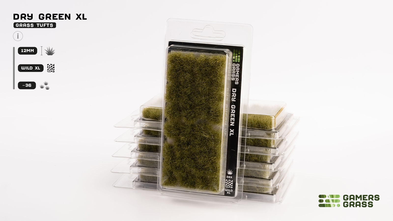 GG - Gamers Grass Tufts: Tufts - Dry Green XL 12mm - Wild XL